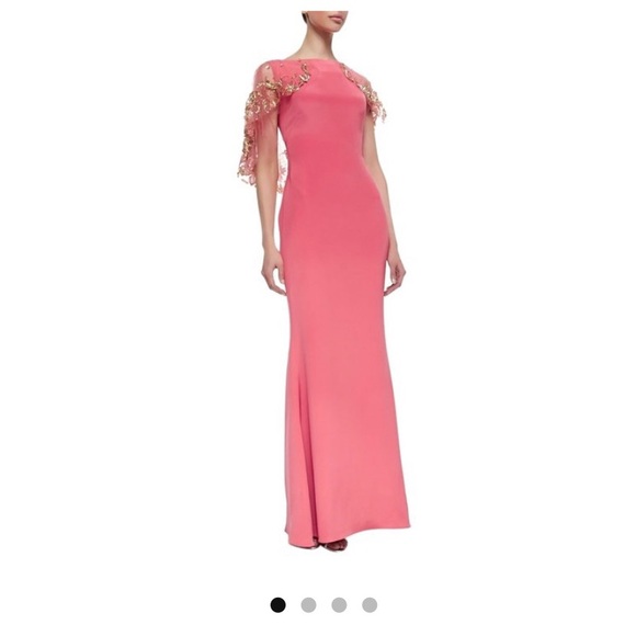 marchesa notte pink dress